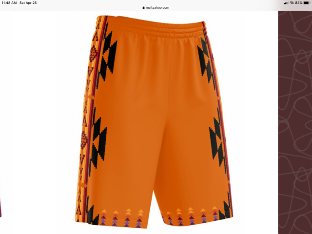 Native design basketball shorts outlet
