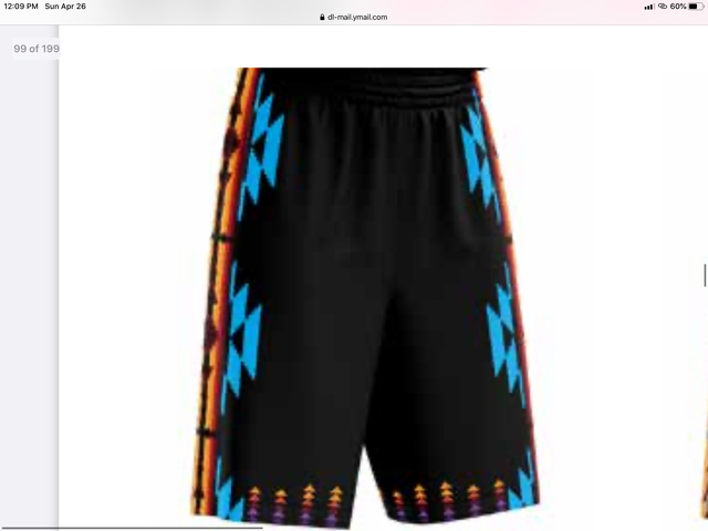 Native american print basketball shorts on sale